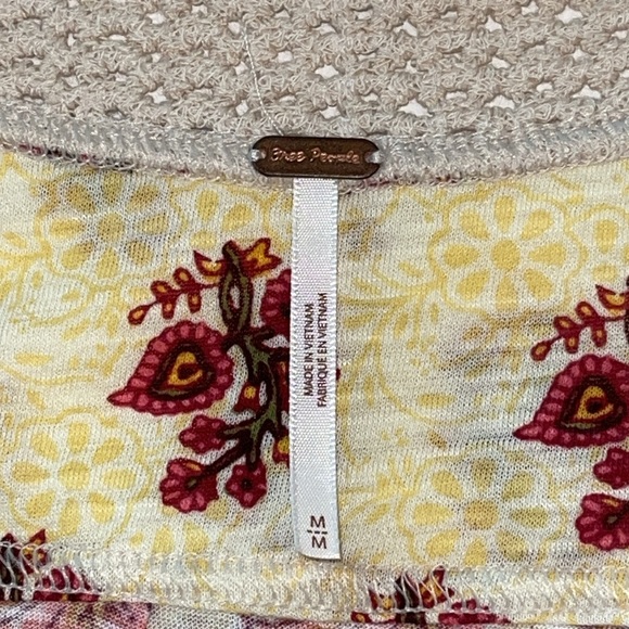 Free People Floral Cropped Top Size Medium NWT - Picture 12 of 16